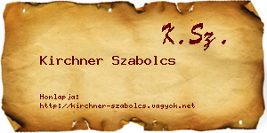 Kirchner Szabolcs névjegykártya
